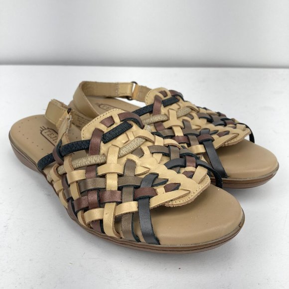 Tejidas Leather Brown Weave Sandals 7.5 - Picture 2 of 11